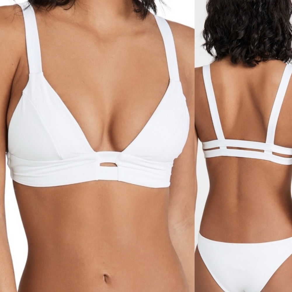 Vitamin A Neutra Bralette Bikini Top In White Size XS*